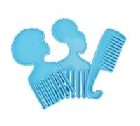 Housoutil 3 Piezas Moldes de Silicona para Peines Afro Diy Moldes para Manualidades Superficie Espejo Material Seguro y Duradero