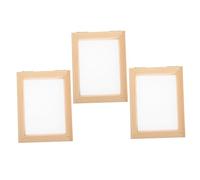 Housoutil 3 Piezas Papermaking Screen Frames Kit Unfinished Wooden Craft Frames For DIY Paper Crafting Lightweight Educational Tool For Creative Art Projects And School Activities