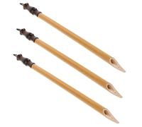 Housoutil 3 Piezas Plumas de Caligrafía de Madera para Escritura China, Bolígrafos de Inmersión Puntas Inclinadas Izquierda y Derecha, Tamaño 3, para Principiantes y Artistas de Dibujo