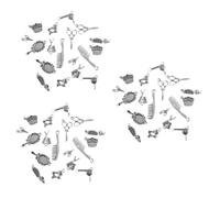 Housoutil 3 Series Collar Diy Accesorios De Colgante De Aleación Charm De Peine Espejo Plateado Y Mini Tijeras Para Joyería Para Pulseras Y Proyectos De Manualidades 40 Piezas*3