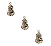 Housoutil 3 Series Llaveros Colgantes De Calabaza Hueca De Latón Vintage Adornos Para Claves Y Decoración De Amuletos De Suerte Para Y Diy 5 Piezas X 3