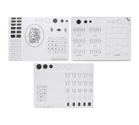 Housoutil 3 Tapetes de Silicona para Decoración de Uñas, Lavables y Plegables, Ideales para Nail Art y Práctica de Diseño de Uñas, Color Blanco, Pack de 3 Piezas