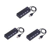 Housoutil 3 Uds 4 Hub USB Divisor USB 2 0 Hub 4 Puertos Hub USB 2 0 Hub De Datos USB 4 Puertos Hub De Datos USB 20 Hub 4 Puertos Hub USB 20 De Alta Velocidad