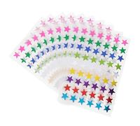 Housoutil 30 Hojas Pegatinas de Recompensa para Jardín de Infantes, en 30 Hojas, Pegatinas Autoadhesivas de Estrellas Multicolor de Aluminio, Calcomanías Removibles Manualidades Escolares