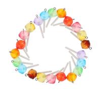Housoutil 30 Piezas Mini Lollipop Pendants Charms Transparent Resin Candy For Jewelry Making DIY Crafts Keychains Necklace Bracelet Earrings Decoration