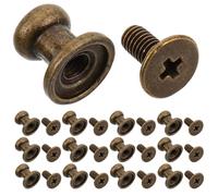Housoutil 30 piezas pequeña manija vieja caja de madera tiro antiguo manijas de la puerta guardia- vestido manija botones mini cabeza redonda botones mini botones caja armario retro aleación de zinc