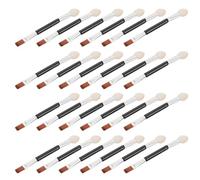 Housoutil 30 Pinceles de Maquillaje para Ojos Doble Punta Aplicadores de Sombras y Cejas Reutilizables con Mango de Aluminio Plateado 30 Unidades para Maquillaje Preciso y Portátil