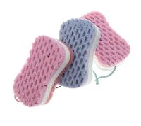 Housoutil 3piezas Esponja De Baño Esponjas Exfoliantes Cuerpo Limpiadoras Con Cuerda Para Colgar Para Ducha y Baño