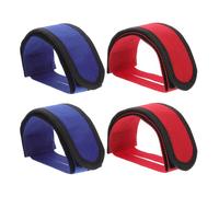Housoutil 4 Correas de Pedales de Bicicleta Ajustables de Nylon Cierre de Gancho y Bucle para Ejercicio en Interiores y Ciclismo Seguro y Resistente