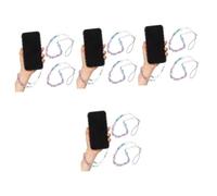 Housoutil 4 Juegos Acollador Teléfono Encantos Estéticos Llavero Inteligente Cadenas Accesorios Para Teléfono Colgante De Teléfono Cordones De Cristal Cordón De Teléfono Corto 2 Piezas * 4