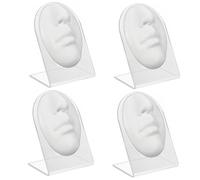 Housoutil 4 Juegos nariz boca modelo perforación modelo de cara de simulación joyas modelos cara falsa parte del cuerpo de entrenamiento la cara herramienta módulo suite 3d