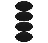 Housoutil 4 Piezas Base de Tocado Fascinator Disco, Base de Boina DIY de Tela Negra, Redonda, para Manualidades de Sombreros, Soporta Impresión por Transferencia Térmica y Pintura a Mano,