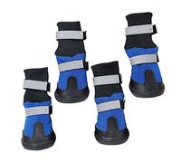 Housoutil 4 Piezas Botas de Nieve para Mascotas Zapatos de Cachorro Mitones para Perros Zapatos de Invierno para Mascotas Zapatos Calientes de Invierno Perro Perdiguero de Oro Protector Pata