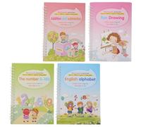 Housoutil 4 Piezas Cuaderno de Práctica de Escritura en Inglés Papel de Estilo Simple y Uso Sencillo en Entrenamiento de Caligrafía