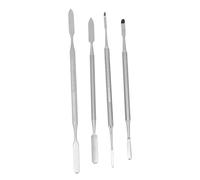 Housoutil 4 Piezas Cuchillo De Paleta Varilla Agitadora De Acero Inoxidable Espátulas Cosméticas Para Mezclar Espátula Inoxidable Palo Cosmético Base De Maquillaje Cabeza Doble