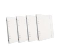 Housoutil 4 Piezas Funda Protectora para Cuaderno con Anillas de Diseño Duradero y Resistente para Planificadores y Organizadores de Notas Oficina y Aula