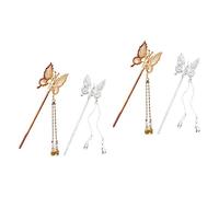 Housoutil 4 Piezas Horquilla de/accesorios para el cabello accesorio para el cabello para niñas horquilla retro alfileres decorativos tiara pasador de pelo de hanfu bollo