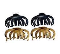 Housoutil 4 Piezas horquilla decoración de moda pinzas grandes para el cabello pinza de pelo francés Pinza para el cabello modelado garra de pelo sombrerería clip de garra