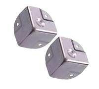 Housoutil 4 Piezas Protector Elegante de Inoxidable Esquinas de Acero Cajas Diseño Retro, Protección y Decoración y Escritorios para Muebles y Encimeras