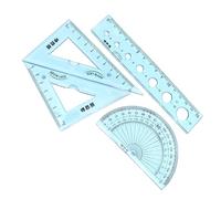 Housoutil 4 Piezas Regla Flexible y Plegable Regla Transparente Azul con Diseño de para Escolar y