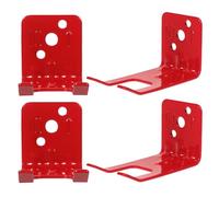 Housoutil 4 Piezas Soporte para Extintor de Incendios de Hierro Rojo Estructura Reforzada, Instalación Fácil y Resistente para Colgar Extintores en Pared del Hogar