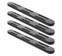 Housoutil 4 Rieles Deslizantes para Cajones de Cocina y Dormitorio, Correderas de Plástico Negro Organización Maximizada y Funcionamiento Silencioso