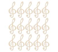 Housoutil 40 Mini Notas de Madera Beige para Manualidades Fáciles de Pintar y Decorar, Ideales para Estudios Musicales y Decoración Creativa Hogar