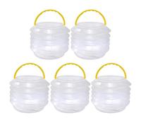 Housoutil 5 juegos de cepillos plegables portátiles, transparentes, para artistas, para pintura y actividades artísticas, práctico recipiente de agua para viajes y uso al aire libre