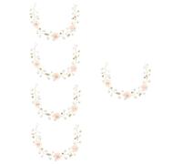 Housoutil 5 Piezas Accesorios Para El Cabello Tocado De Flores Accesorio Para El Cabello Para Mujer Diademas Difusor Novia Agarra El Taladro Artificial Rosa Europeo y Americano