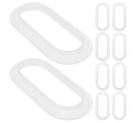 Housoutil 50 Asas de Repuesto Transparentes para Cajas de Cartón Corrugado, Manijas de Plástico para Cajas de Mudanza y Almacenaje, Juego de 100 Piezas (50 Tapas Superiores 50 Inferiores)