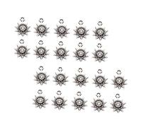 Housoutil 50 Piezas Colgantes Medalla Sol de Aleación Antigua para Hacer Joyas Dijes para Pulseras y Collares Diy Accesorios Creativos para Manualidades