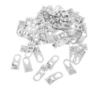 Housoutil 50 Piezas Ganchos de Aleación de Aluminio para Colgar Seguro Hardware para Cuadros Espejos y Posters