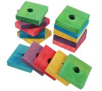 Housoutil 50piezas Juguete De Madera para Periquitos y Aves Pequeñas DIY para Masticar y para Ejercicio y Diversión De Mascotas