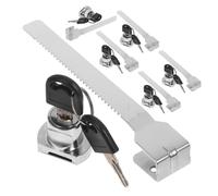 Housoutil 6 juegos Cerradura Deslizante para Puertas de Vidrio Llaves Seguridad Antirrobo para Vitrinas y Congeladores Horizontales Material Resistente Temperaturas