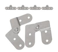 Housoutil 6 Piezas Bisagra de Estante Plegable, Soporte de Estante para Muebles de Hierro Plata, Plegable Instalación Fácil, para Muebles de Interior y Puestos al Aire Libre