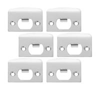 Housoutil 6 Piezas de Placas de Impacto y Refuerzo para Cerraduras de Puerta, Acero Inoxidable, Compatible Puertas de Madera y Uso en Cerraduras de Habitación