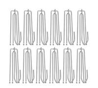 Housoutil 60 Unidades Ganchos de Acero Inoxidable Duraderos y Fáciles de Instalar Cuatro Garras para Cortinas Ideales para Barras y Rieles de Cortinas en Decoración del Hogar