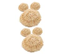 Housoutil 6piezas Esponjas De Baño De Cañamo Exfoliantes Corporales Suaves Para Ducha De Baño Portátiles Para Limpieza Diaria y Exfoliación Piel