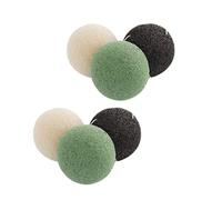 Housoutil 6piezas Esponjas Redondas Faciales Naturales y Suaves Para Lavado Facial Unidades Exfoliación Diaria Veganas y Biodegradables