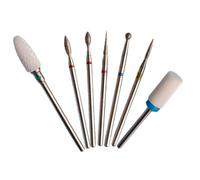 Housoutil 7 Piezas Maquina Perforadora De Uñas Broca Para Uñas Brocas Para Manicura Broca De Uñas De Manicura Quitar Las Brocas De Gel De Uñas De Uñas Clavo Acero De Tungsteno Diamante