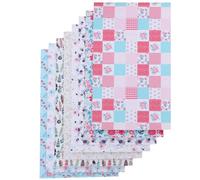 Housoutil 8 Láminas de Cuero de Pu Estampado Floral Suave y Textura Fina para Manualidades y Creación de Borlas Artesanales