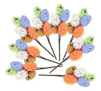 Housoutil 8 Piezas Ramas Decorativas con Huevos de Pascua de Espuma Adorno Festival DIY para Hogar Oficina Cafetería y Eventos