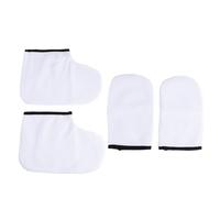 Housoutil 8piezas Guantes y Botines De Cera Caliente De Manos y Pies Accesorios Reutilizables De Paraffina Para Cuidado Hidratante Casa