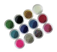 Housoutil Aceite Cuticulas Uñas 12 pintauñas esmalte uñas set de manicura nail kit bola de cuentas de uñas de colores bola de cuentas para uñas Vidrio accesorios de oro y plata microperlas