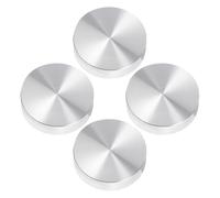 Housoutil Adaptador de Disco Redondo de Aleación de Aluminio, 4 Piezas 30 Mm M6, Base Protectora para Mesa de Vidrio, Parachoques Metálico para Muebles y Vitrina, Accesorio Resistente