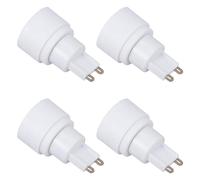 Housoutil Adaptador De Portalámparas G9 a E14 Convertidor De Bombilla Para Lámpara De Mesa Lámpara De Techo Y Soporte De Rosca Compacto Y Ligero 4 Unidades