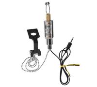 Housoutil Alarma de Pesca Campanas de Pesca Luces Señalizador para Caña de Pescar de Metal Negro Fácil de Usar