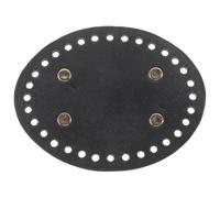 Housoutil Base Creación Crochet a Pu Inferior en Cuero de Negro Bolso para Agujeros Preperforados y Ganchillo Hechos a Mano de Bolsos Accesorios