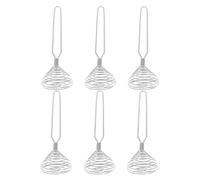 Housoutil Batidor de Mano Manual de Acero Inoxidable 6 Piezas Resorte Espiral para Batir Huevos Mezclar Salsas y Espumar Leche Utensilio de Cocina Portátil para Repostería y Reutilizable