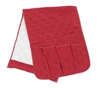 Housoutil Bolsa de Almacenamiento para Reposabrazos de Sofá Poliéster Color Vino Tinto Compartimento Principal y 3 Bolsillos de Malla Organizador Funcional para Salón y Dormitorio